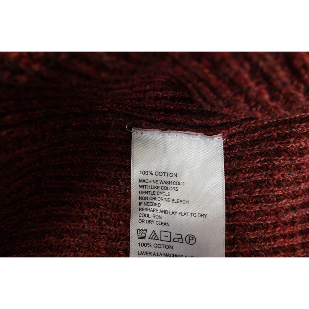 Tommy Bahama Mens Size XXXL Deep Red Marl Chunky Knit V Neck Pullover Sweater - Picture 4 of 8